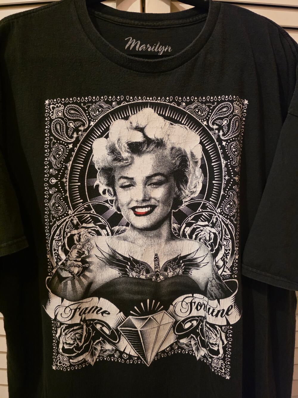 Marilyn Monroe Framed Graphic Fame Fortune Graphic Tee sz Mens 3XL